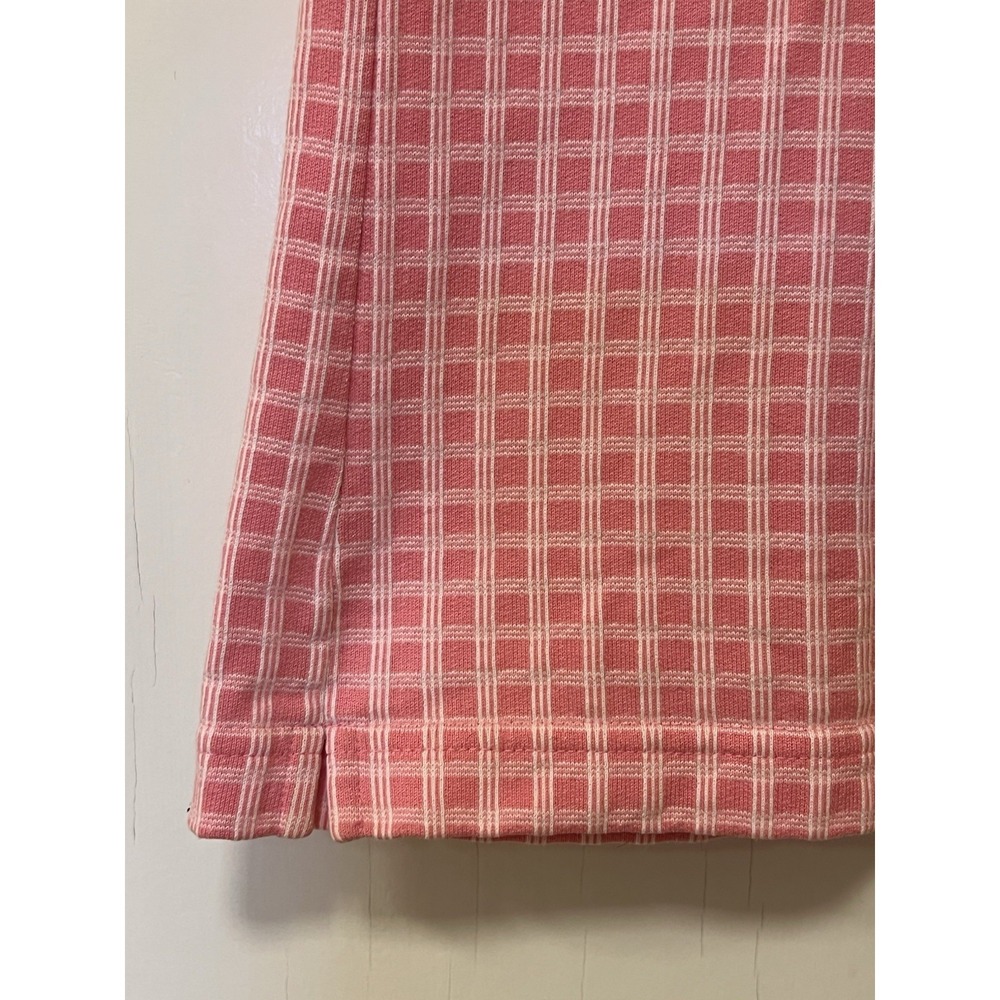 Tommy Hilfiger Golf Polo Womens Pink Checkered Sz M Preppy Barbiecore Old Money - Picture 5 of 5